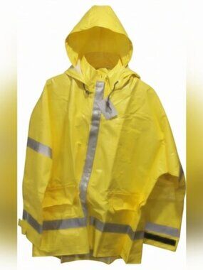 SCOTCHLITE XL NWT Neese Hi Vis Safety Workwear Reflect PVC Nomex Hooded Jacket